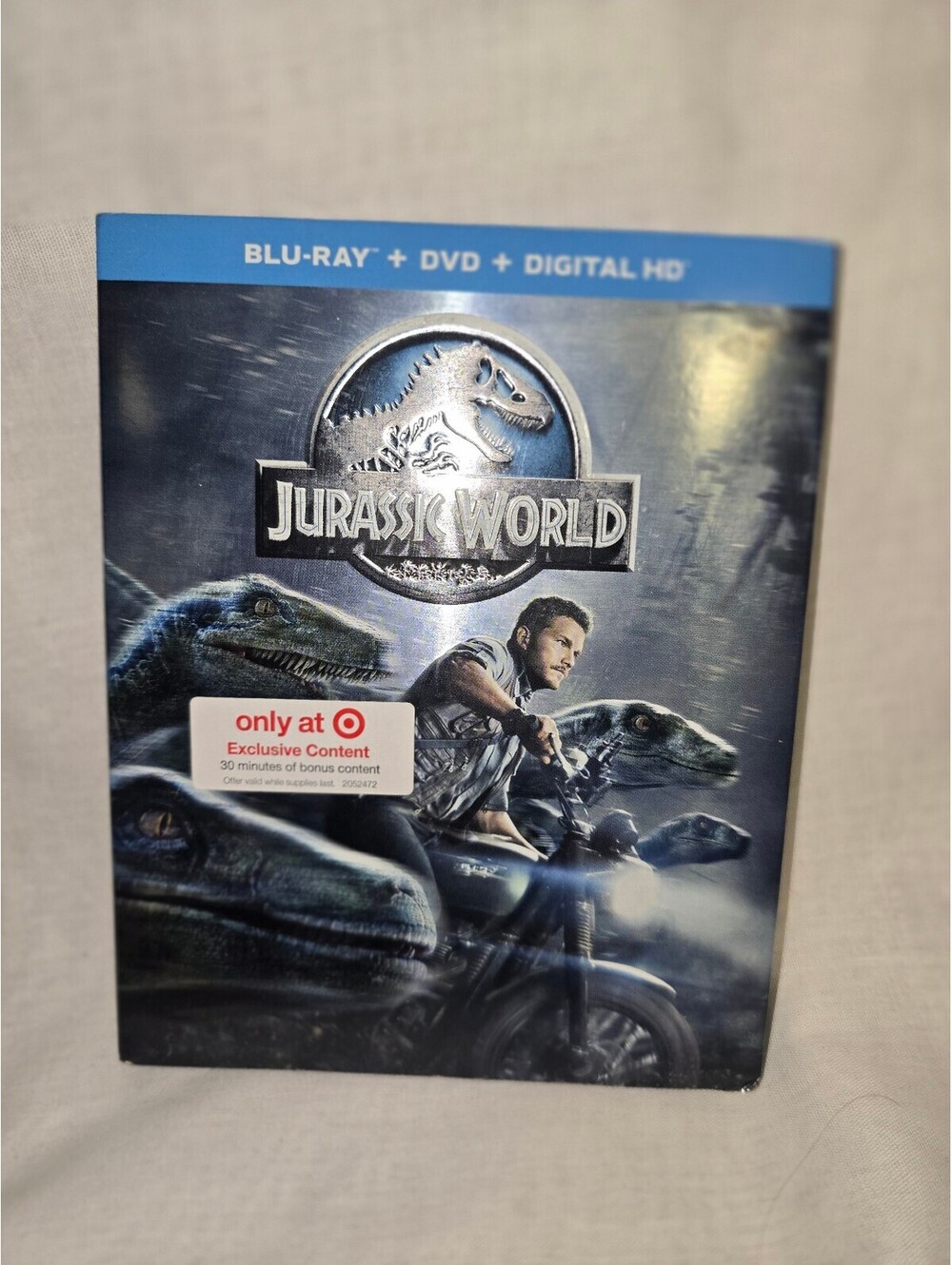 Jurassic World Target Exclusive Blu-ray DVD Digital HD New Sealed Slipcover